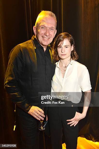 Jean Paul Gaultier and Heloise Letissier from Christine and the Queen band attend the Jean-Paul Gaultier Haute Couture Fall/Winter 2016-2017 show as...