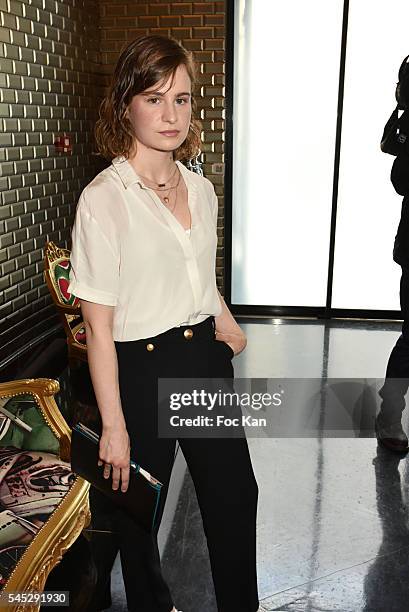 Heloise Letissier from Christine and the Queen band attends the Jean-Paul Gaultier Haute Couture Fall/Winter 2016-2017 show as part of Paris Fashion...