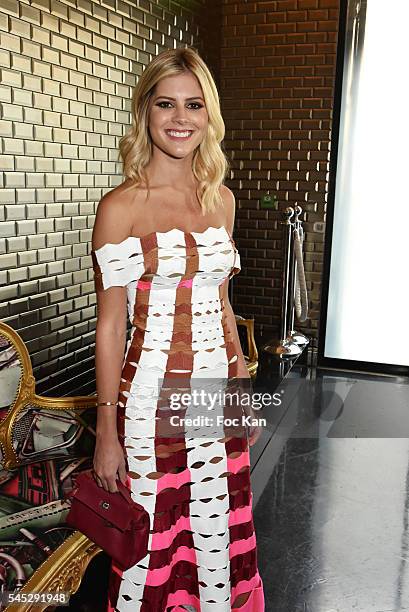 Lala Rudge attends the Jean-Paul Gaultier Haute Couture Fall/Winter 2016-2017 show as part of Paris Fashion Week on July 6, 2016 in Paris, France.