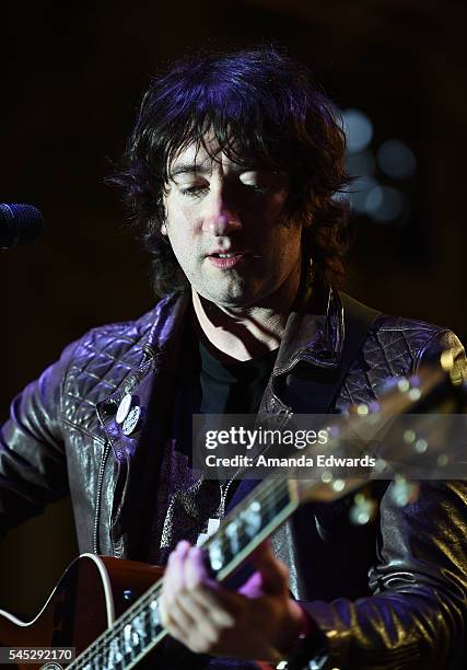 Musician Tom Higgenson of the Plain White T's performs onstage at Citi presents Plain White T's at The Grove's 2016 Summer Concert Series at on July...