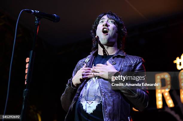 Musician Tom Higgenson of the Plain White T's performs onstage at Citi presents Plain White T's at The Grove's 2016 Summer Concert Series at on July...