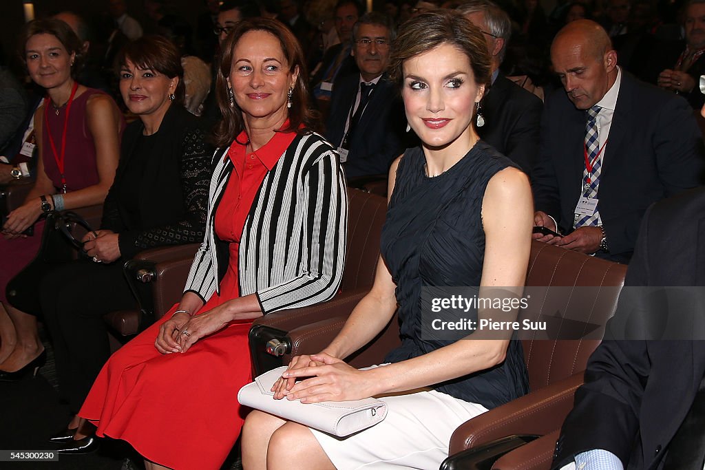 Queen Letizia of Spain Attends The Second Global Conference on Health and Climate In Paris