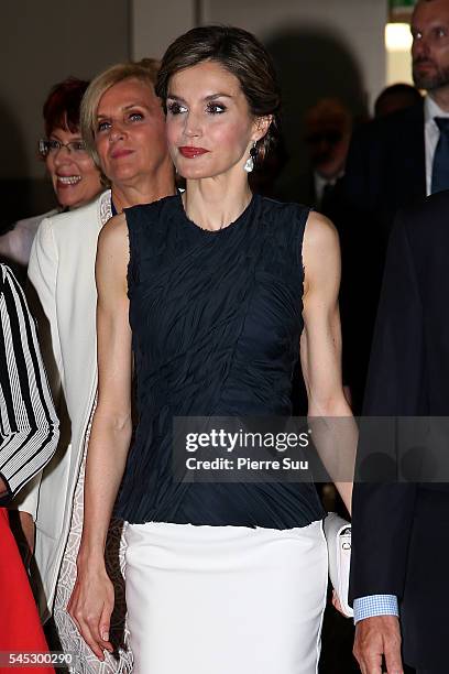 Queen Letizia of Spain attends the The Second Global Conference on Health and Climate on July 7, 2016 in Paris, France.