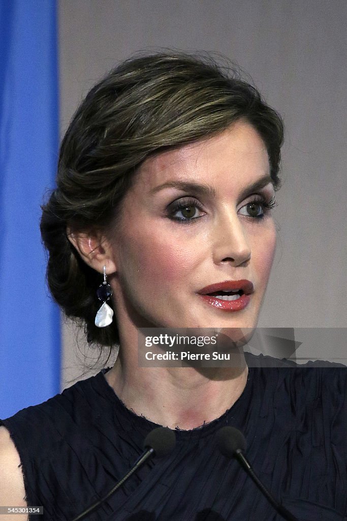 Queen Letizia of Spain Attends The Second Global Conference on Health and Climate In Paris