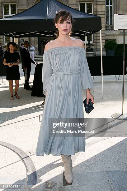 Milla Jovovitch attends the Valentino Haute Couture Fall/Winter 2016-2017 show as part of Paris Fashion Week on July 6, 2016 in Paris, France.
