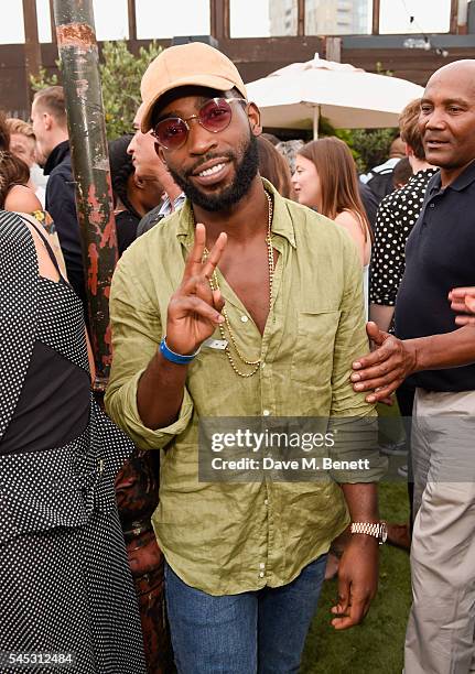 Tinie Tempah attends Warner Music Group Summer party in association with British GQ and Quintessentially on July 6, 2016 in London, England.