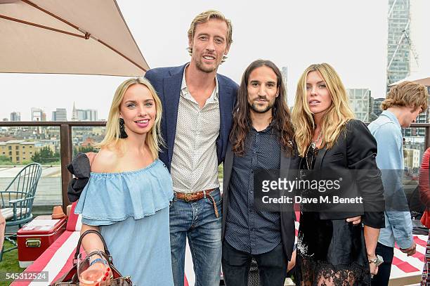 Emily McDonnell, Peter Crouch, Dave Rudd and Abbey Clancy attend Warner Music Group Summer party in association with British GQ and Quintessentially...
