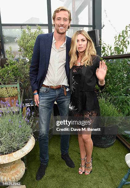 Peter Crouch and Abbey Clancy attends Warner Music Group Summer party in association with British GQ and Quintessentially on July 6, 2016 in London,...