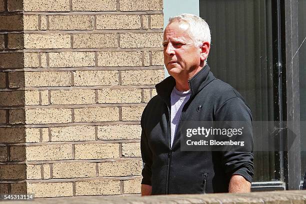 Peter Johnson, a former trader at Barclays Plc, left, arrives for sentencing at Southwark Crown Court in London, U.K., on Thursday, July 7, 2016....