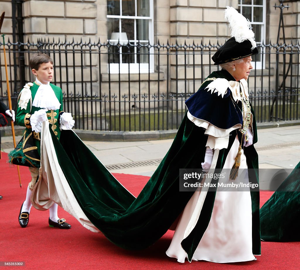 Royals Attend Order of the Thistle Service In Edinburgh