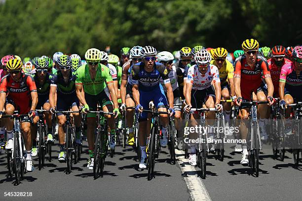 The peloton ride through the French countryside on stage six of the 2016 Tour de France, a 190km road stage from Arpajon-sur-cere to Montauban, on...