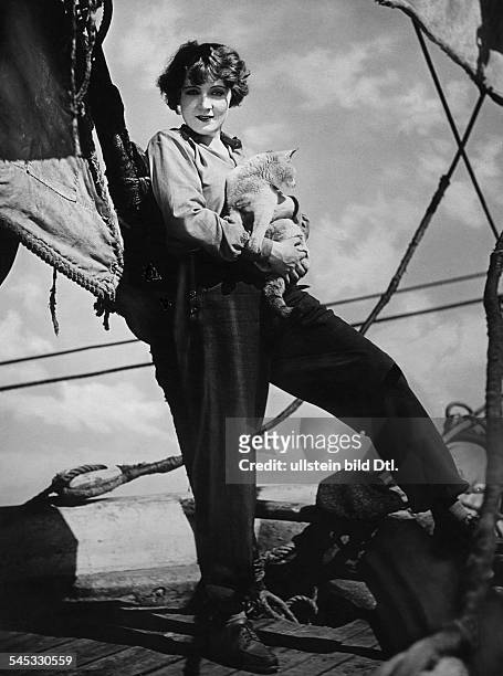German-born actress Marlene Dietrich as Ethel Marley in the film 'Schiff der verlorenen Menschen', directed by Maurice Tourneur, 1929. Vintage...
