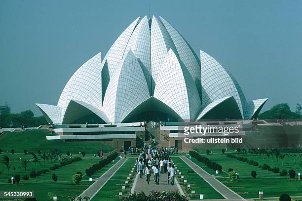 Neu-Delhi: Bahai-Tempel in Form einerLotosblüte - 1995