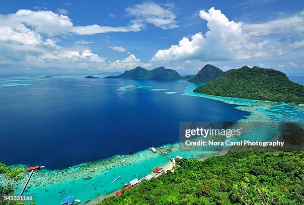 malaysia sabah borneo island scenic view - kota kinabalu beach stock pictures, royalty-free photos & images