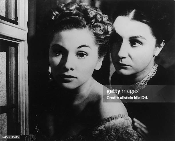 Joan Fontaine *-Schauspielerin, USA- mit Judith Anderson in 'Rebecca', RegieAlfred Hitchcock- 1941