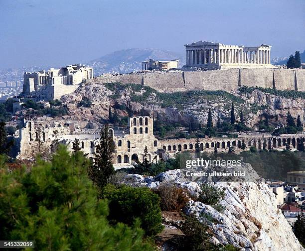 Die Akropolis über der Stadt- identisch mit Dia -