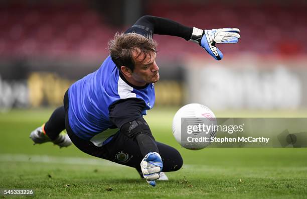 Cork , Ireland - 7 July 2016; Roy Carroll of Linfield ahead of the UEFA Europa League First Qualifying Round 2nd Leg between Cork City and Linfield...