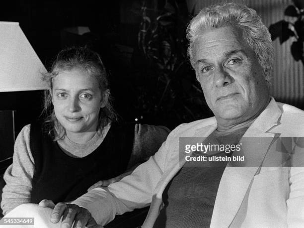 Curtis, Tony *-Schauspieler, USA- mit der Schauspielerin Katharina Thalbach- August 1987
