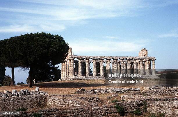 Ausgrabungen in Paestum : griechischerCeres - Tempel - 1994