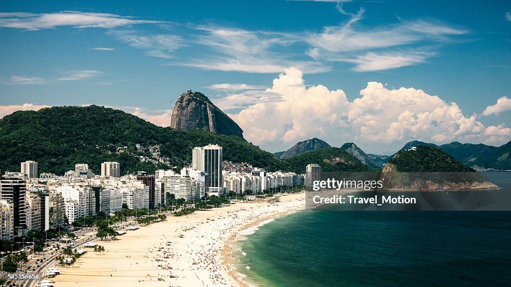 View of Copacabana beach, Rio de Janeiro, Brazil