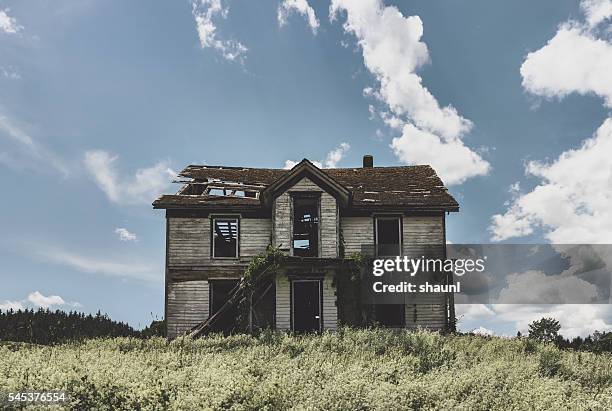 silent in summer - abandoned house stock pictures, royalty-free photos & images