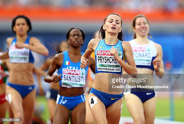 Nataliya Pryshchepa of Ukraine in action during the semi final of the womens 800m on day two of The 23rd European Athletics Championships at Olympic...