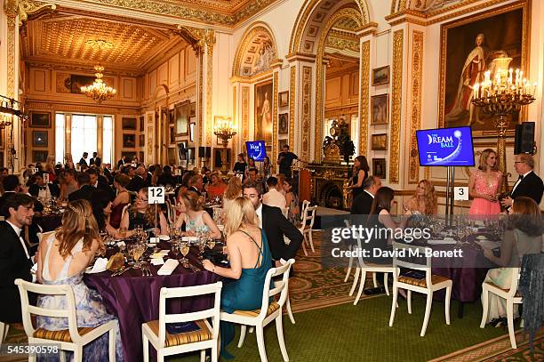 General view of the atmospherea at The Dream Ball in aid of The Prince's Trust and Big Change at Lancaster House on July 7, 2016 in London, United...