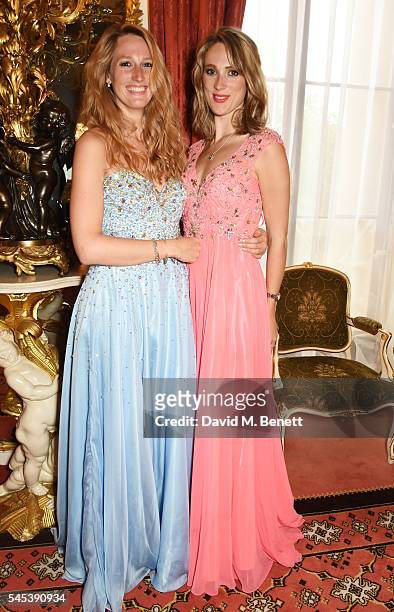 Amanda Hawkyard and Sarah Hawkyard attend The Dream Ball in aid of The Prince's Trust and Big Change at Lancaster House on July 7, 2016 in London,...
