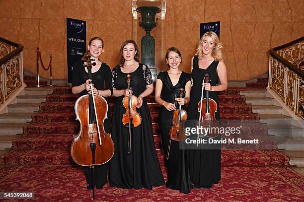 Musicians pose at The Dream Ball in aid of The Prince's Trust and Big Change at Lancaster House on July 7, 2016 in London, United Kingdom.