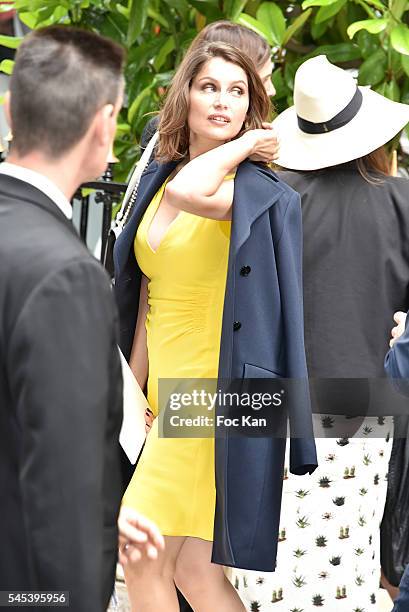 Laetitia Casta attends the Christian Dior Haute Couture Fall/Winter 2016-2017 show as part of Paris Fashion Week on July 4, 2016 in Paris, France.