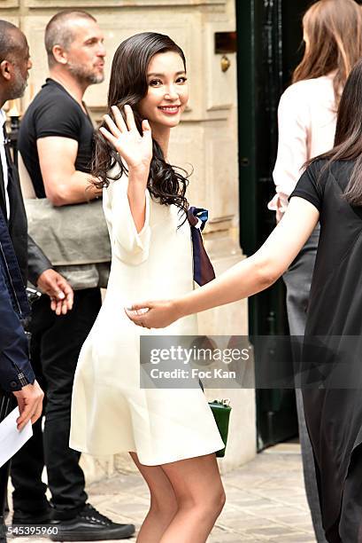 Li Bing Bing Attends the Christian Dior Haute Couture Fall/Winter 2016-2017 show as part of Paris Fashion Week on July 4, 2016 in Paris, France.