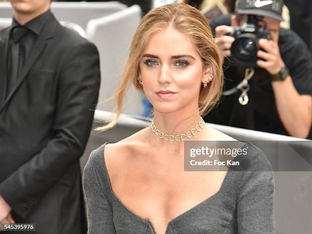 Chiara Ferragni Attends the Christian Dior Haute Couture Fall/Winter 2016-2017 show as part of Paris Fashion Week on July 4, 2016 in Paris, France.