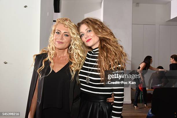 Designer Julia Battai and comedian TV presenter Cyrielle Joelle attend the Dany Atrache Haute Couture Fall/Winter 2016-2017 show as part of Paris...