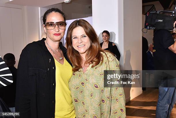 Esther Meyniel and Charlotte Valandrey attend the Dany Atrache Haute Couture Fall/Winter 2016-2017 show as part of Paris Fashion Week on July 4, 2016...