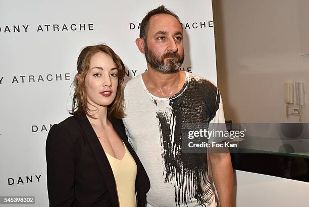 Dany Atrache and Juliette Besson attend the Dany Atrache Haute Couture Fall/Winter 2016-2017 show as part of Paris Fashion Week on July 4, 2016 in...