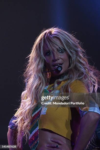 Singer Britney Spears during the residency show Britney: Piece of Me at The AXIS auditorium located in the Planet Hollywood Resort & Casino. Las...