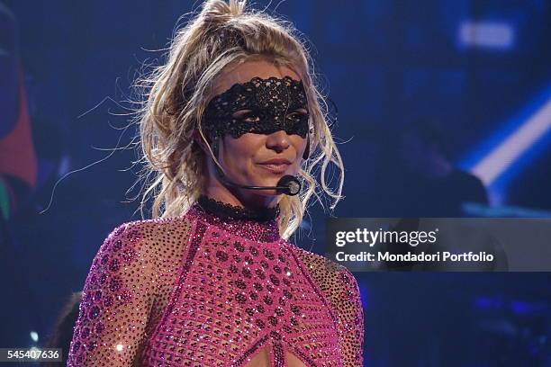 Singer Britney Spears during the residency show Britney: Piece of Me at The AXIS auditorium located in the Planet Hollywood Resort & Casino. Las...