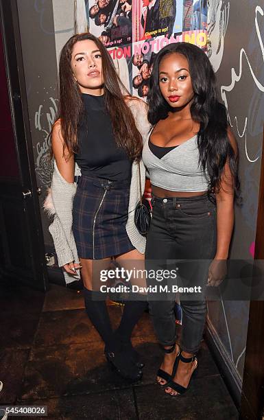 Nadine Joseph,Dolly Renner from the Band IV Rox attend the Notion Magazine issue 73 launch party at The Cuckoo Club on July 7, 2016 in London,...