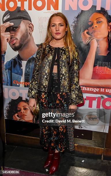 Alex Maxwell attends the Notion Magazine issue 73 launch party at The Cuckoo Club on July 7, 2016 in London, England.