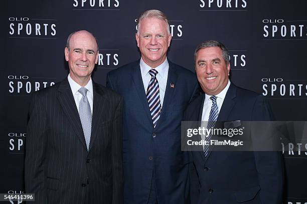 Chief marketing officer of NBC Olympics John Miller, NFL analyst and radio host Boomer Esiason, and president of programming at NBC Sports and NBCSN...