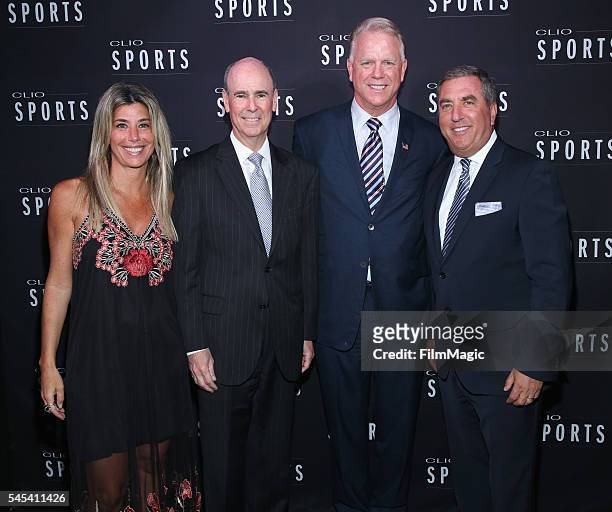 President of CLIO Awards Nicole Purcell, chief marketing officer of NBC Olympics John Miller, NFL analyst and radio host Boomer Esiason, and...