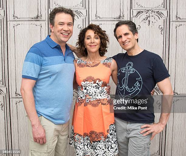 James Wesley, actress Andrea Martin, and musician Seth Rudetsky attend the AOL Build Speaker Series to discuss the recording of "What the World Needs...