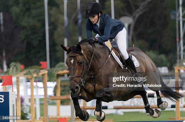 Athina Onassis of Greece and horse Contanga during the first day of Longines Global Champion Tour on July 7, 2016 in Cascais, Portugal.