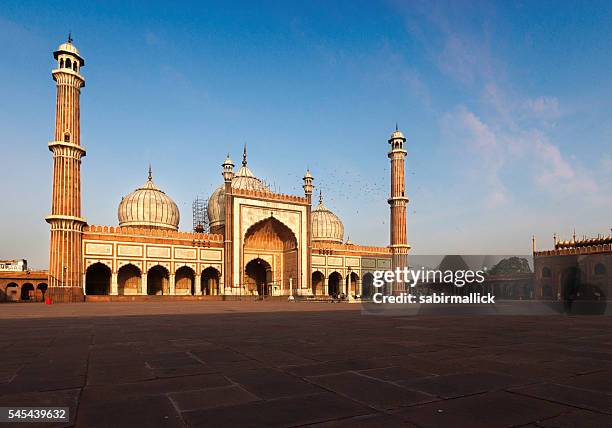 delhi jama masjid - große moschee stock-fotos und bilder