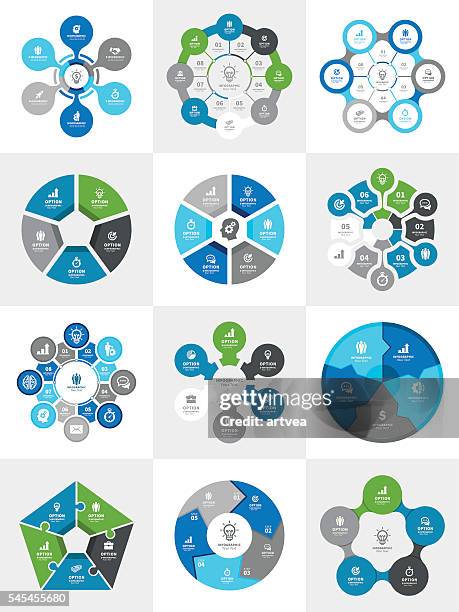 infographic elements - portfolio template stock illustrations