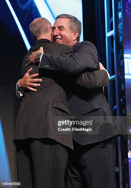 President of programming at NBC Sports and NBCSN Jon Miller speaks onstage during the 2016 Clio Sports awards on July 7, 2016 at Capitale in New...