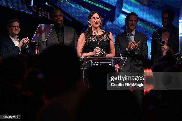 Sportscaster Sarah Spain speaks onstage during the 2016 Clio Sports awards on July 7, 2016 at Capitale in New York, New York.