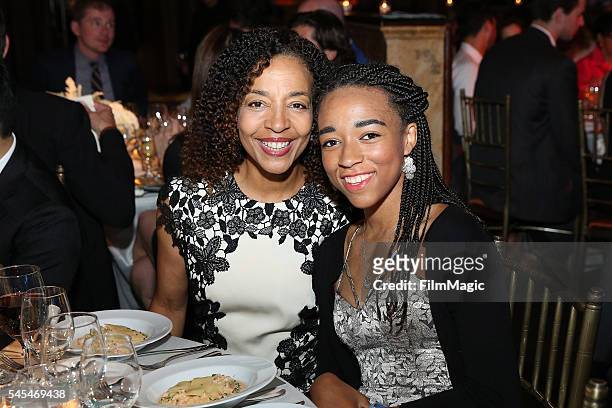 Kimberly Scott and Sydni Scott pose for a photo during the 2016 Clio Sports awards on July 7, 2016 at Capitale in New York, New York.