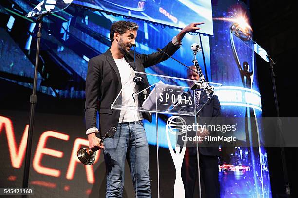 Creative Director at R/GA Xavier Gallego speaks onstage during the 2016 Clio Sports awards on July 7, 2016 at Capitale in New York, New York.