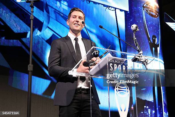 Creative director Eamonn Dixon of AKQA speaks onstage during the 2016 Clio Sports awards on July 7, 2016 at Capitale in New York, New York.